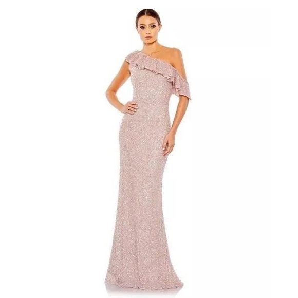 Pink Mac Duggal Size 16 Straight dress